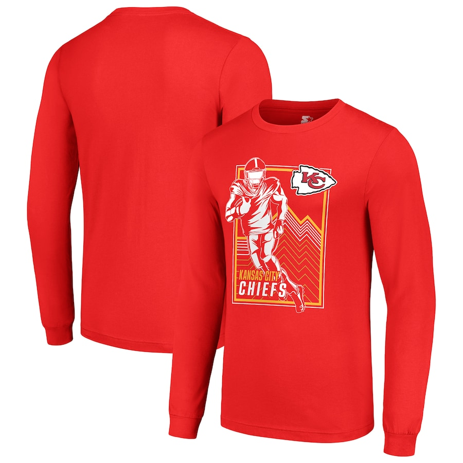 Men Kansas City Chiefs red 2024 NFL Long sleeve T Shirts->nfl t-shirts->Sports Accessory
